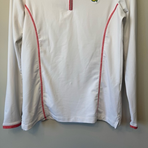 Peter Millar Masters Women’s Small Quarter Zip Athletic Pullover White and Pink - Picture 3 of 5